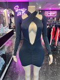 Des Cross Neck Dress