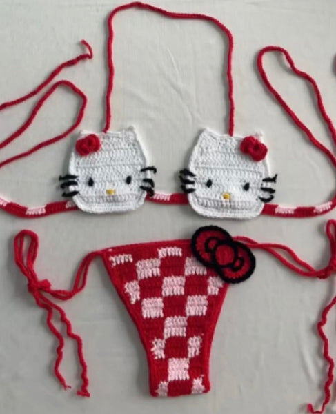 Knitted Kitty Swimsuit