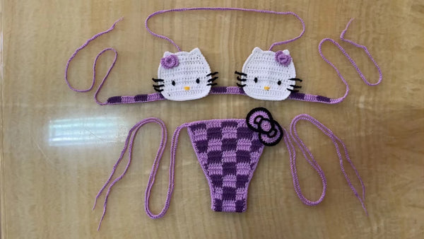 Knitted Kitty Swimsuit