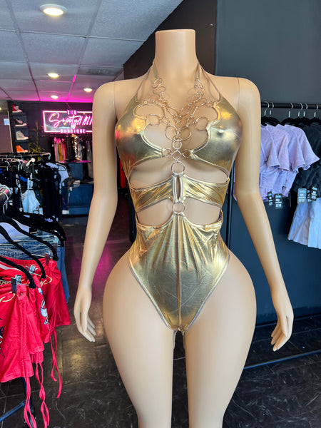 Golden Goddess One-Piece Swimsuit